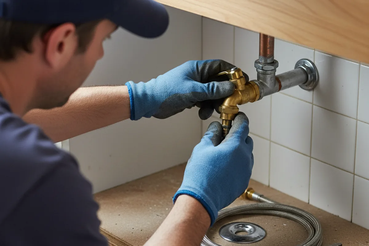 Shutoff valve and fitting work during Faucet and Fixture Repair in Manchester